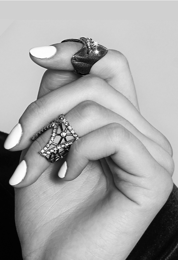 MILUSI Firenze gioielli argento nail ring ARMOUR COLLECTION